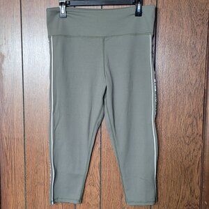 Zyia Active High Rise 19.5” Leggings Green Logo Side Size 16-18 Stretch Pull-On